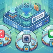 Диаграмма показывающая обновление iOS и приложения для iPhone Telega