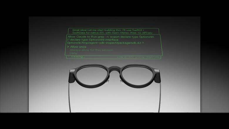 Очки с круглой оправой и голографическим дисплеем Realities G2