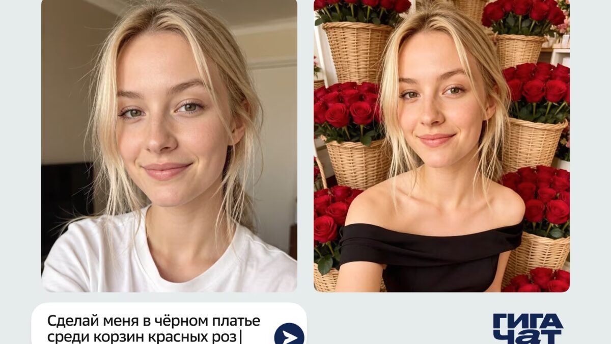 Две женщины, одна в черном платье, другая на фоне roses