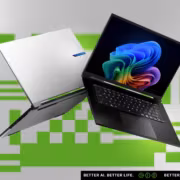 Ноутбук Gigabyte Aero X16 с дисплеем и клавиатурой