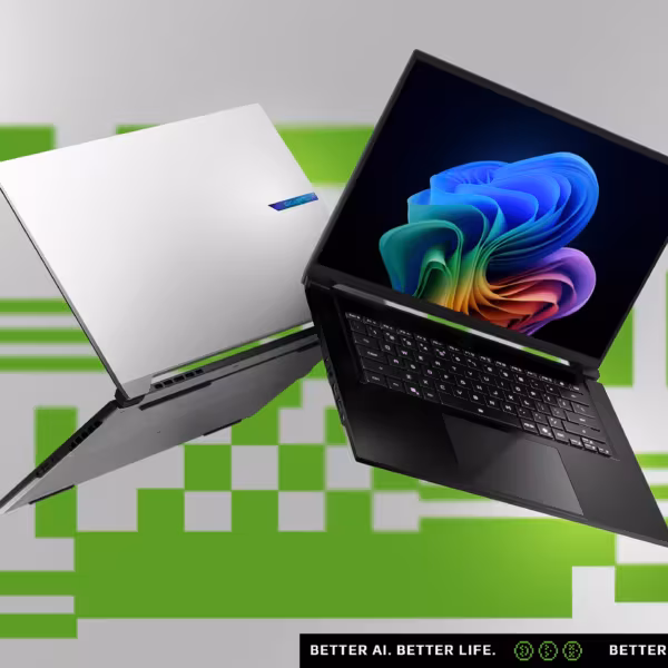 Ноутбук Gigabyte Aero X16 с дисплеем и клавиатурой