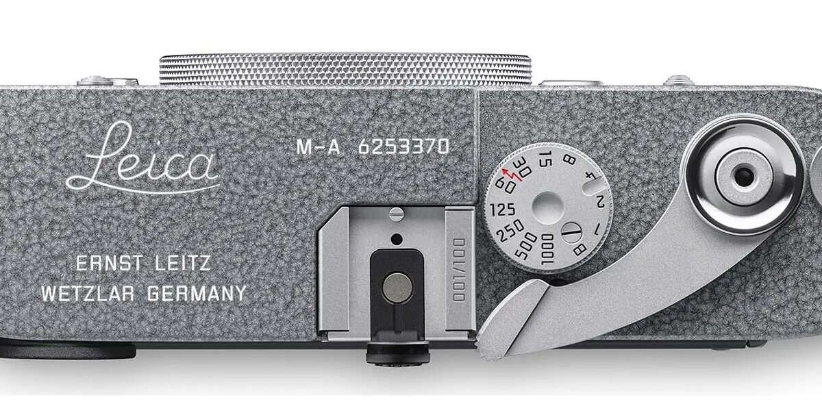 Обзор камеры Leica M-A Hammertone в верхнем виде