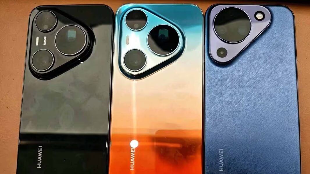 Три смартфона Huawei Pura 90 с разными задними крышками