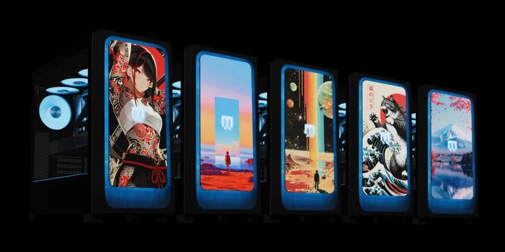 Геймерский компьютер Maingear MG-1 с яркими экранами