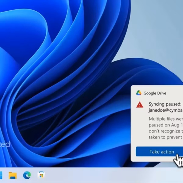 Уведомление Google Drive о выявлении программ-вымогателей