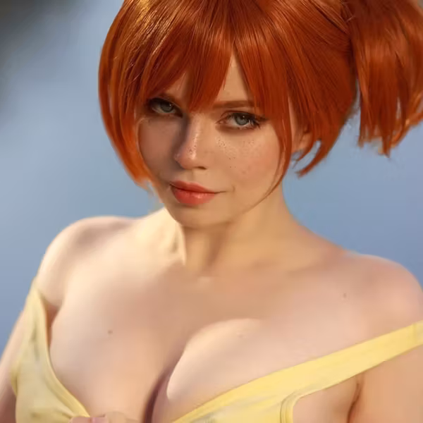 Косплей Мисти из покемонов от ashenReina женщина красное короткое платье