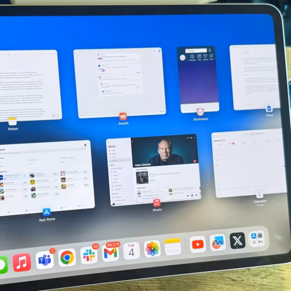 Планшет Asus с андроид и открытыми приложениями
