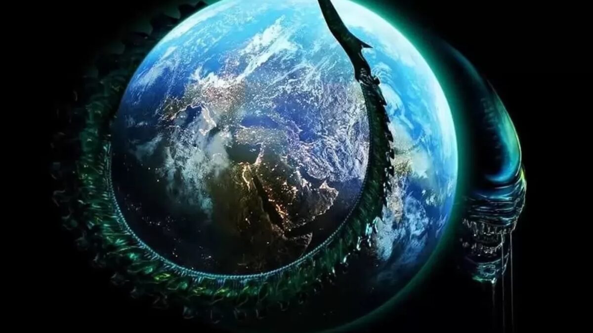 Круглый устройство с яркими световыми линиями интерфейс