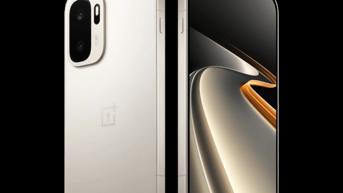 Смартфон OnePlus Ace 6 Ultra белый спереди и сзади