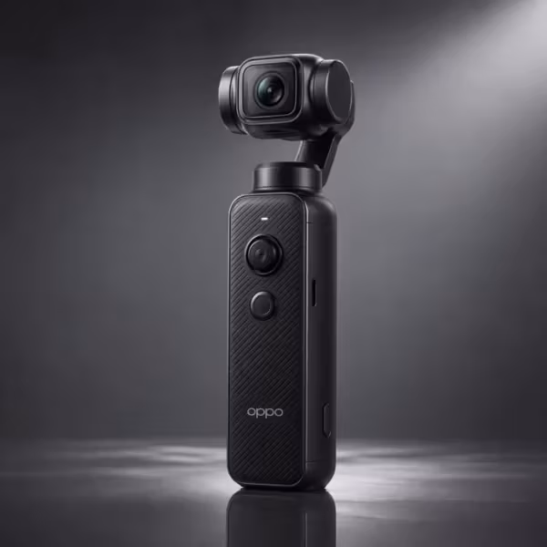 gimbal-камера Oppo Fuyao в руке черный корпус