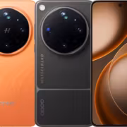 Два смартфона Oppo Find X9 Ultra и Oppo сзади и спереди