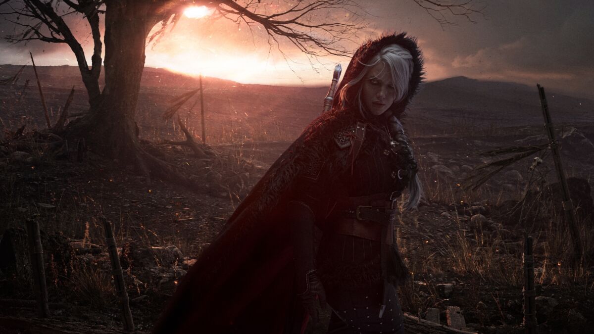 Откровенный косплей Цири из Ведьмака 4 Лада Люмос