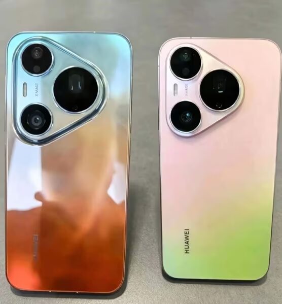 Два смартфона Huawei Pura 90 на столе