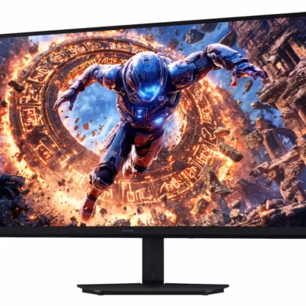 игровой монитор Samsung Odyssey G8 G80HS с изображением космического бойца