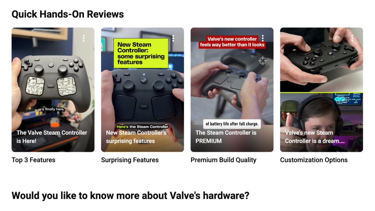 Google тестирует поиск с ИИ для YouTube