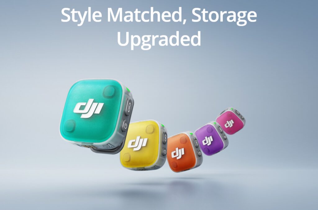 Цветные кубики DJI Mic Mini 2 разные по размеру