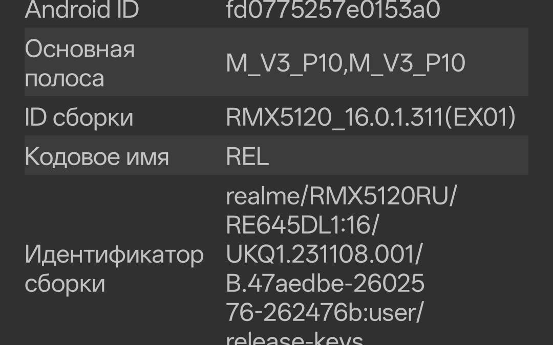 Информация о модели realme 16 Pro 5G