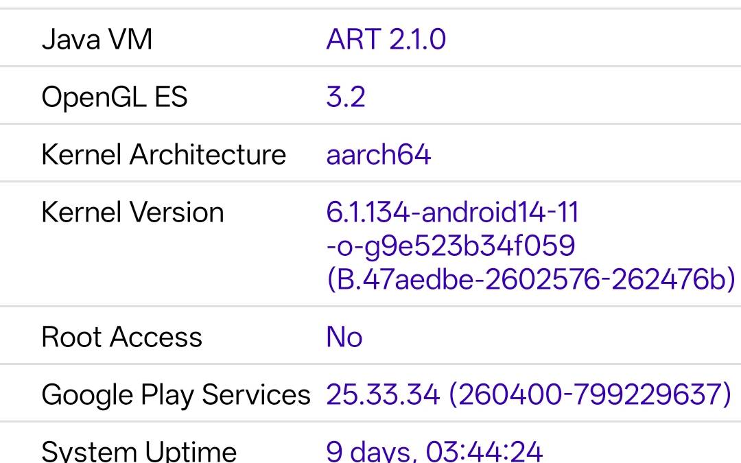 Экран с информацией системы realme 16 Pro 5G