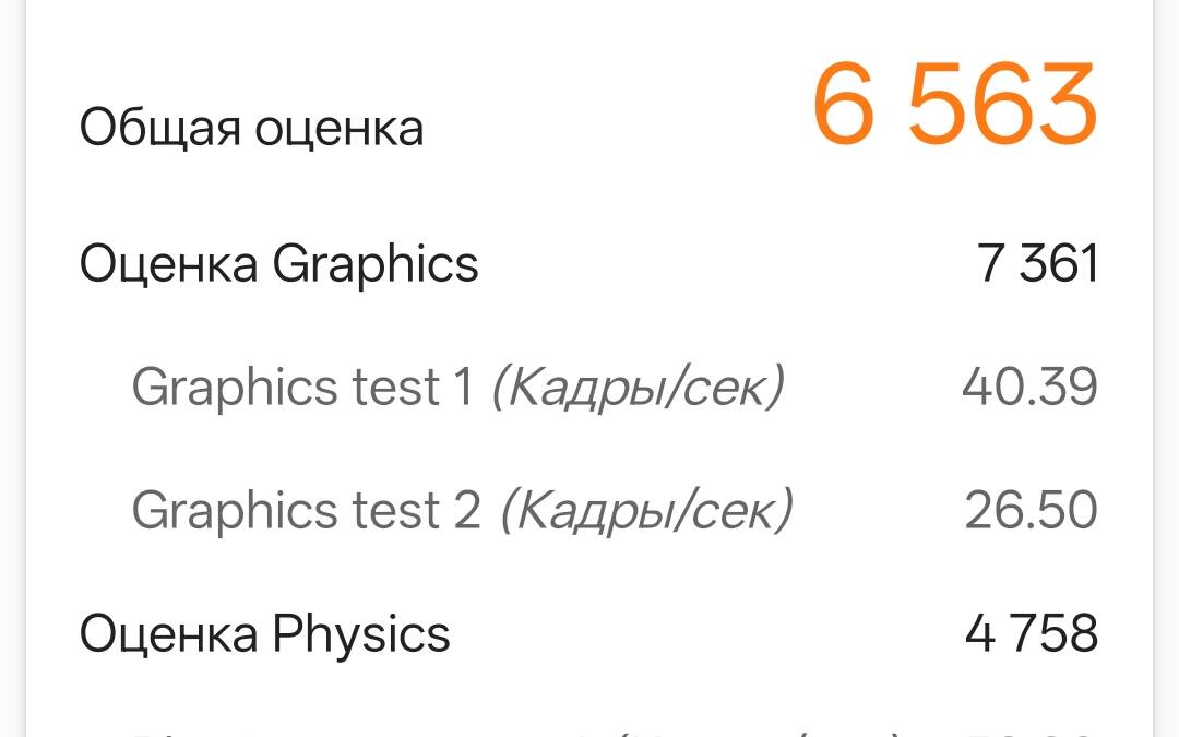 Результаты теста графики и физики Realme 16 Pro 5G