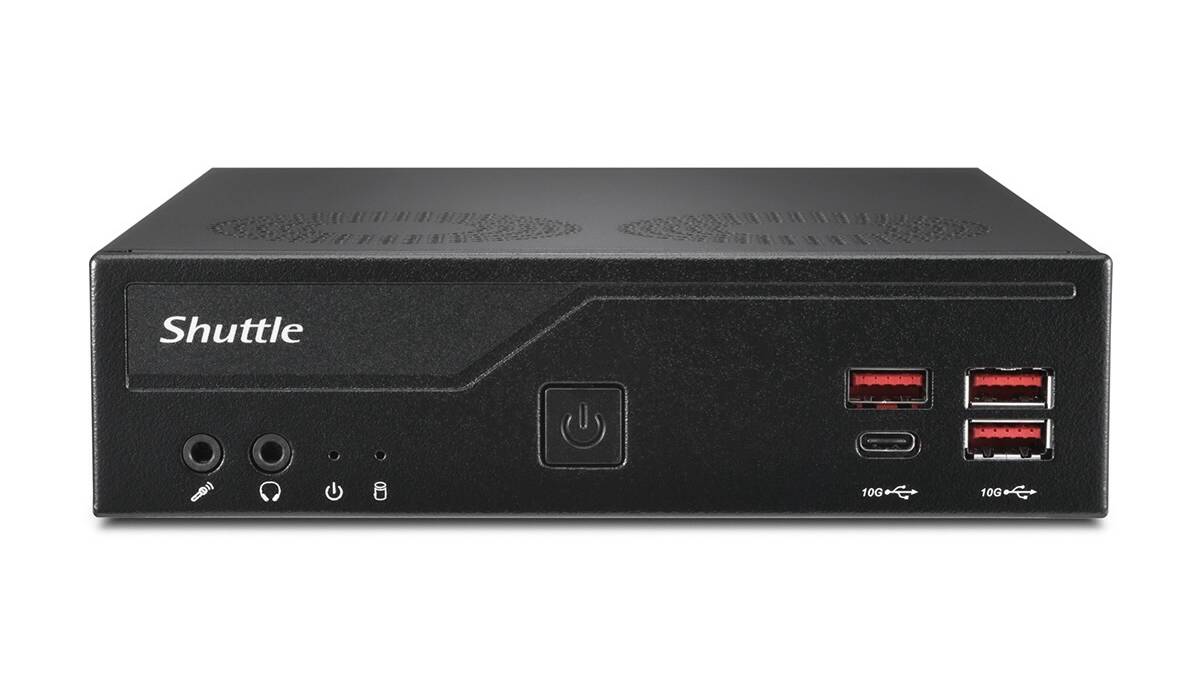 Мини-ПК Shuttle XPC Slim DB860 спереди вид
