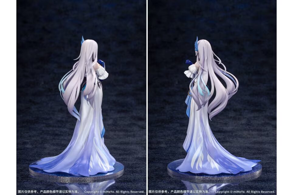 Статуя Скирк из Genshin Impact, вид сбоку и сзади