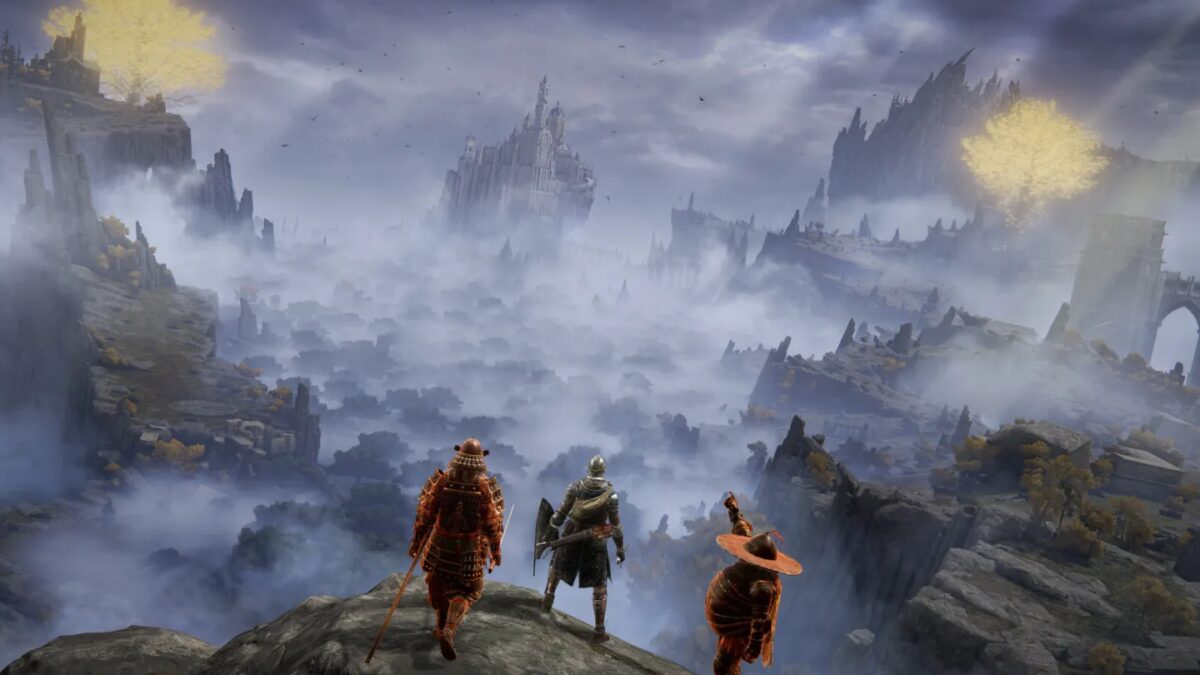 Три персонажа в фантастическом мире Elden Ring кино