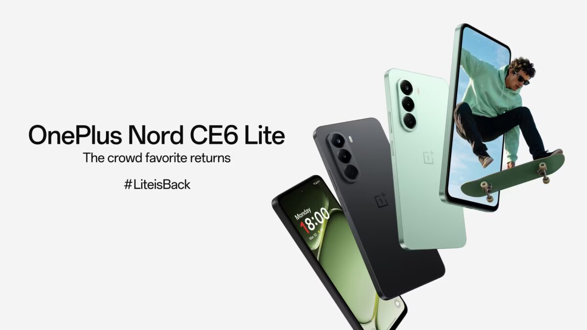 Рекламный баннер OnePlus Nord CE6 Lite смартфон и скейтборд