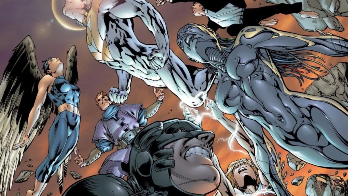 Битва героев и антагонистов в комиксе The Authority