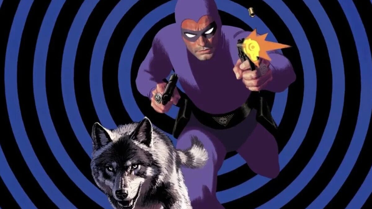 Появляется Герой с пистолетом и волк из сериала