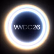 Кольцевая структура светового пятна с надписью WDC26