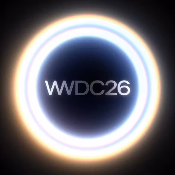 Кольцевая структура светового пятна с надписью WDC26