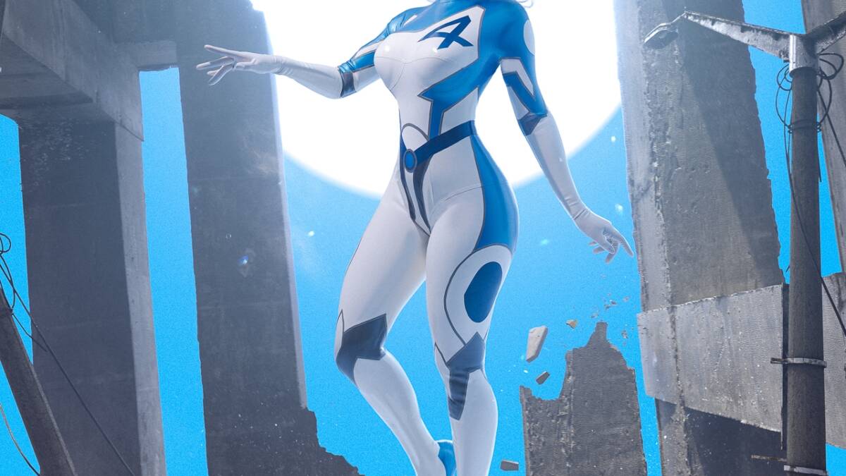 Женщина в костюме Лада Люмос из косплея