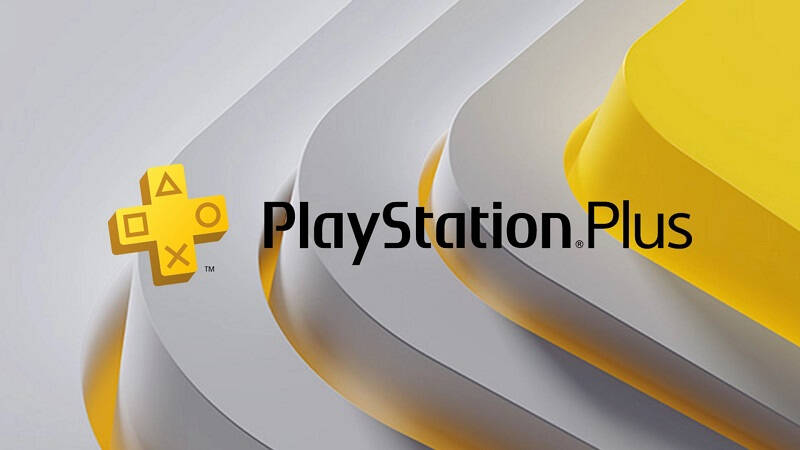 логотип PlayStation Plus с желтым крестом и названием