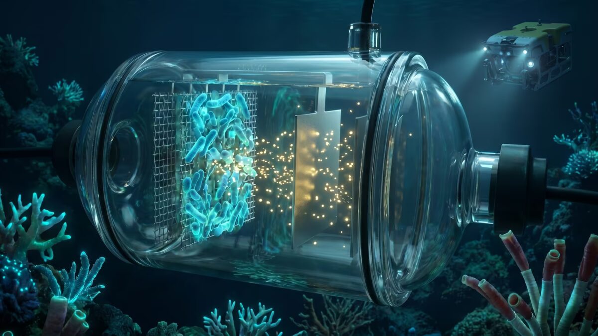 подводное устройство с бактериями для DARPA морские датчики