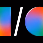 Цветные графические фигуры на черном фоне Google I/O 2026