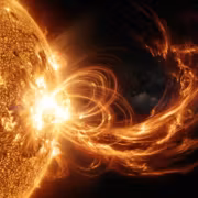 Солнце в космосе с солнечной активностью Solar Orbiter