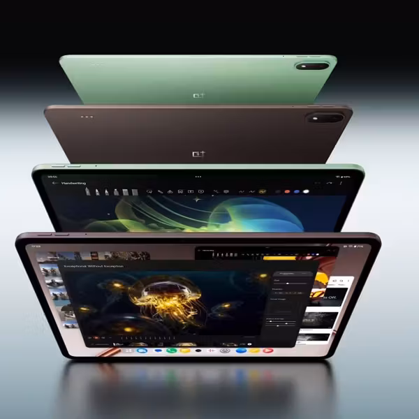 Четыре планшета OnePlus Pad в разных цветах