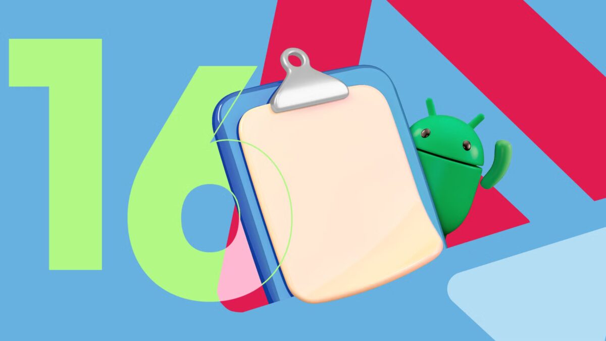 Android 16 с буфером обмена на экране смартфона