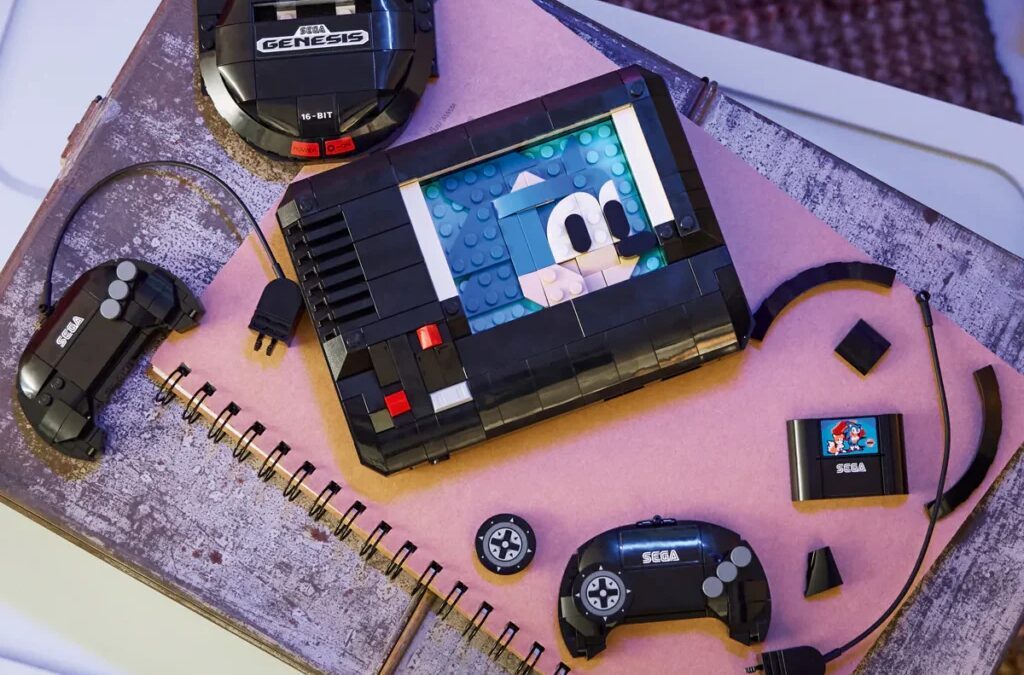 Консоль LEGO Sega Mega Drive/Genesis собранная из блоков