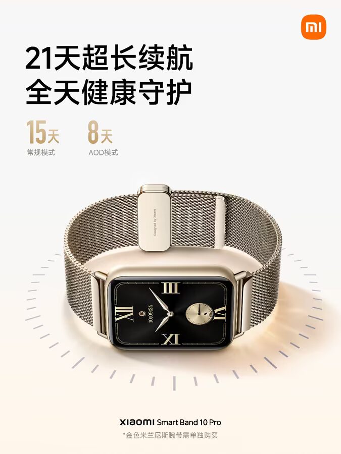 Ремешок Xiaomi Smart Band 10 Pro на руке часы дисплей
