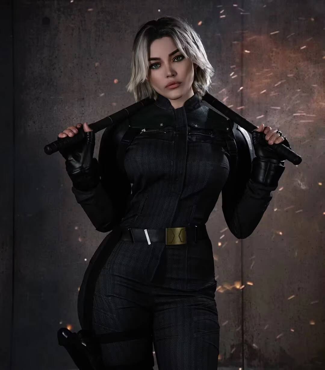 Россиянка показала косплей Елены Беловой из Marvel 1 Косплей Елены Беловой из Marvel Россиинка с оружием