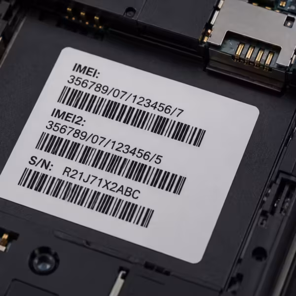 Внутреннее устройство смартфона с наклейкой IMEI Минцифры