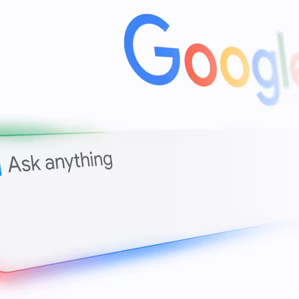 Экран Google с надписью Ask anything