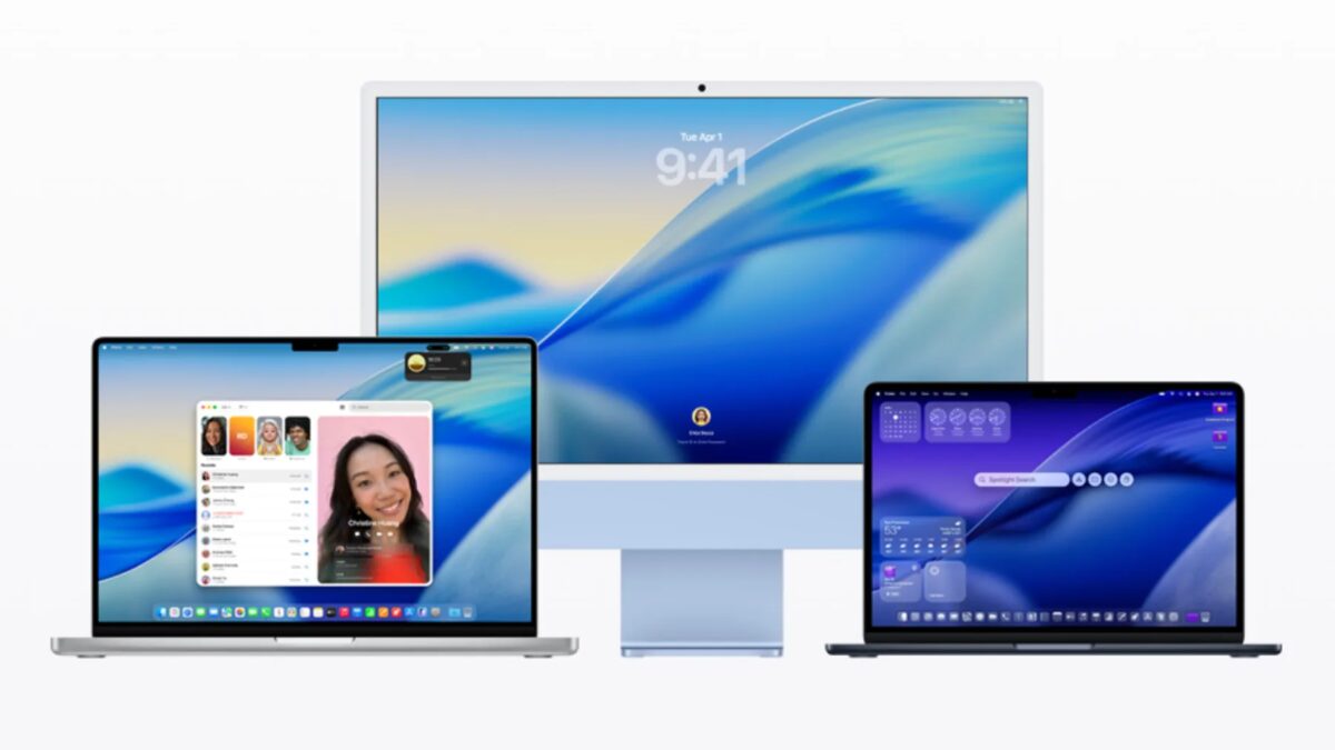 Множество устройств Apple с macOS Liquid Glass