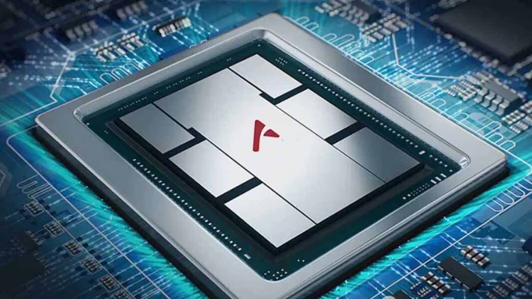 Кремниевая плата с чипом Nvidia и графическим интерфейсом