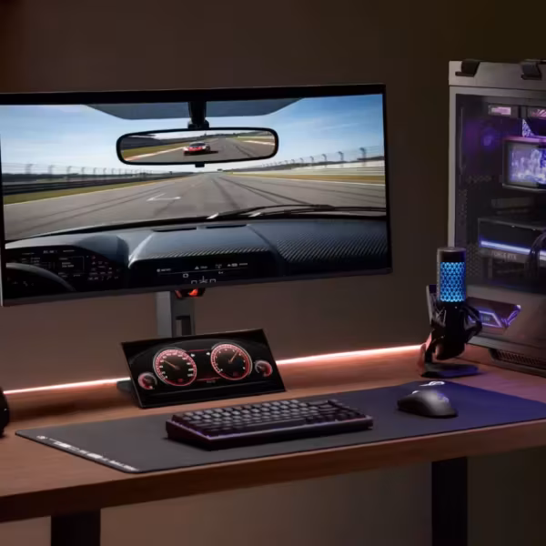 Компьютерный стол с монитором Asus ROG Strix XG129C
