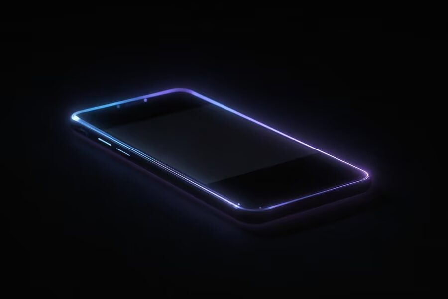 Смартфон с неоновым обводом корпуса Snapdragon
