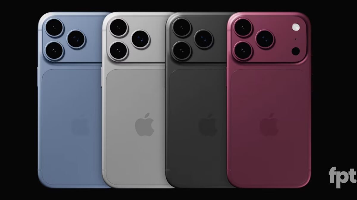Четыре цвета iPhone 18 Pro с тройной камерой