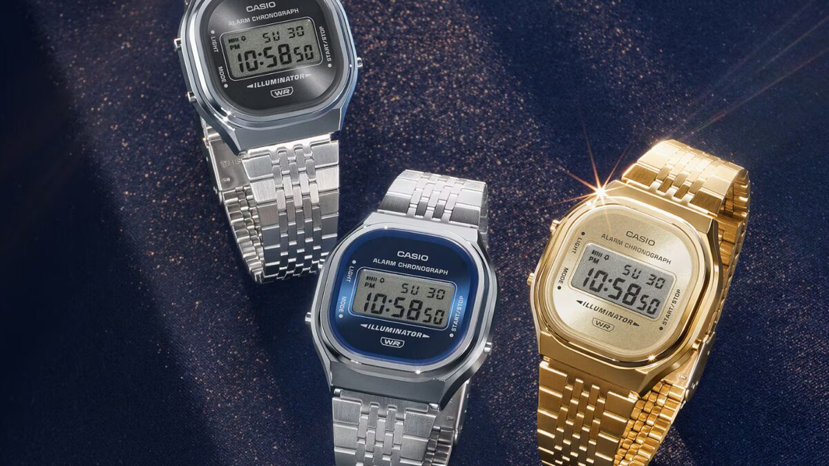 Новые схемы часов Casio A140WE в серебре и золоте