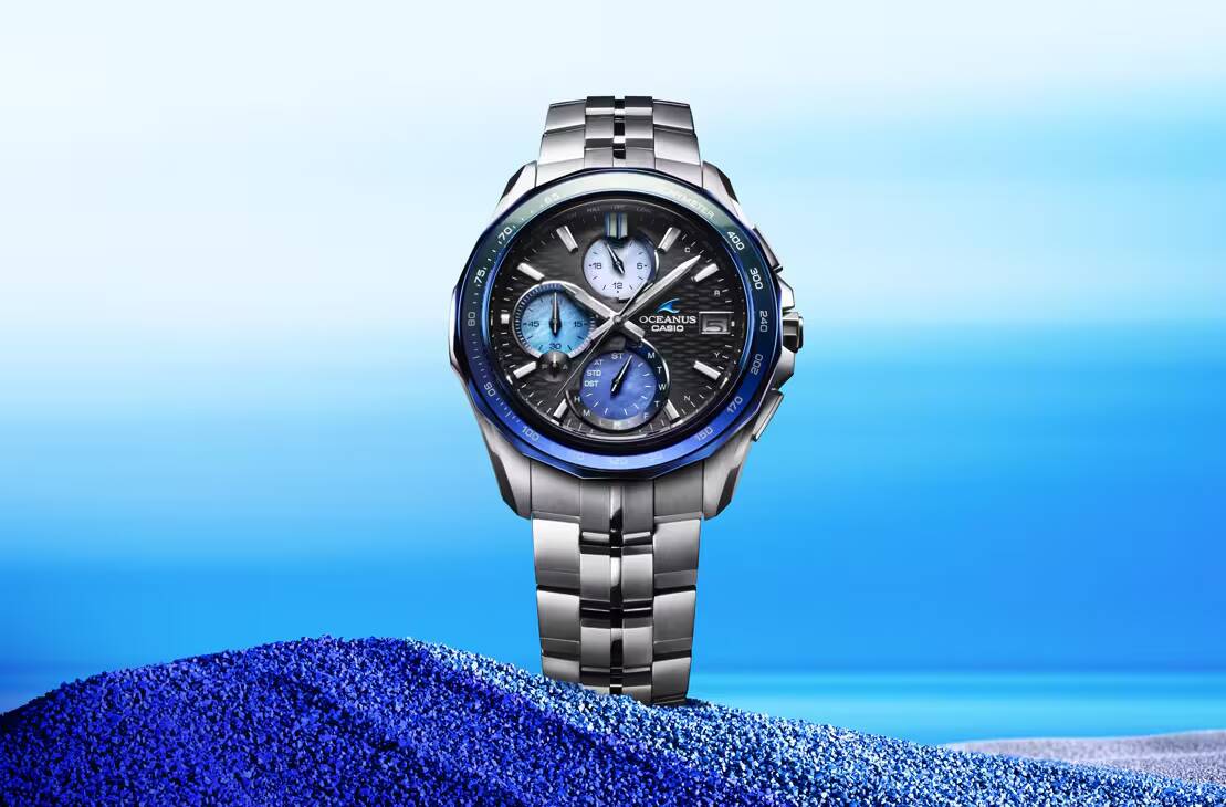 Часы Casio Oceanus лимитированная версия с синей рамкой